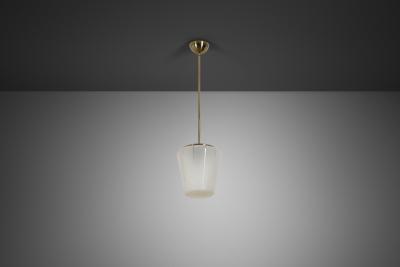  S hk liikkeiden Oy Brass Pendant Light for PSO Pohjoismainen S hk Oy Finland Mid 20th Century