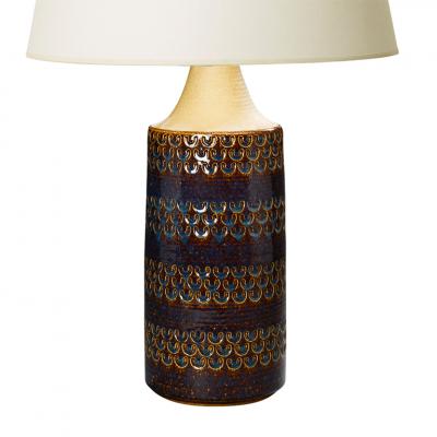  S holm Ceramics Tall table lamp with luster glaze by S holm