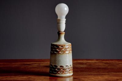  S holm Stent j Soholm ceramics Ceramic Table Lamp with brown Glaze by S holm Pottery