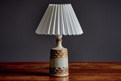  S holm Stent j Soholm ceramics Ceramic Table Lamp with brown Glaze by S holm Pottery