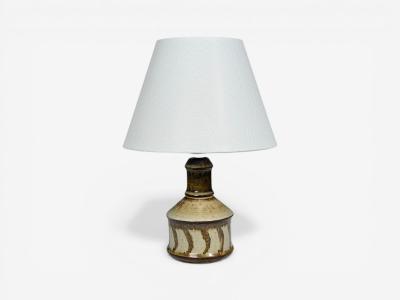  S holm Stent j Soholm ceramics Joseph Simon Danish Modern Table Lamp Beige Stoneware Denmark 1960s
