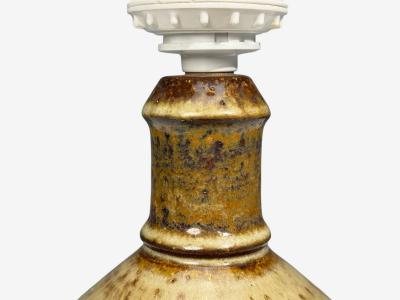  S holm Stent j Soholm ceramics Joseph Simon Danish Modern Table Lamp Beige Stoneware Denmark 1960s
