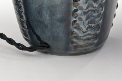  S holm Stent j Soholm ceramics Model 1025 Blue Glazed Stoneware Table Lamp for S holm Denmark 1960s