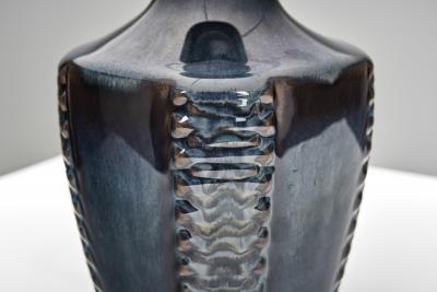  S holm Stent j Soholm ceramics Model 1025 Blue Glazed Stoneware Table Lamp for S holm Denmark 1960s