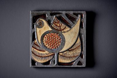  S holm Stent j Soholm ceramics Noomi Backhausen Ceramic Wall Mural with Bird Motif 1 by S holm