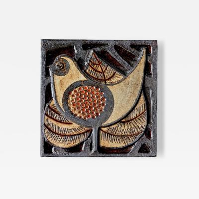  S holm Stent j Soholm ceramics Noomi Backhausen Ceramic Wall Mural with Bird Motif 1 by S holm