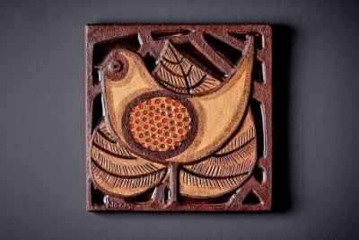  S holm Stent j Soholm ceramics Noomi Backhausen Ceramic Wall Mural with Bird Motif 2 by S holm