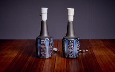  S holm Stent j Soholm ceramics Pair of Ceramic Table Lamps by Soholm Denmark 1960s