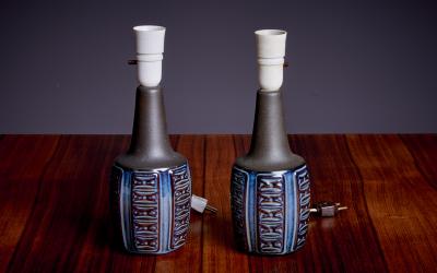  S holm Stent j Soholm ceramics Pair of Ceramic Table Lamps by Soholm Denmark 1960s