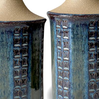 S holm Stent j Soholm ceramics Pair of Danish Modern Table Lamps by Soholm Stentoj