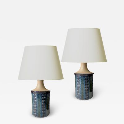 S holm Stent j Soholm ceramics Pair of Danish Modern Table Lamps by Soholm Stentoj