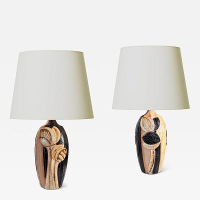  S holm Stent j Soholm ceramics Pair of Table Lamps by Noomi Backhausen for S holm