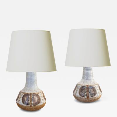  S holm Stent j Soholm ceramics Pair of Table Lamps by S holm Stent j