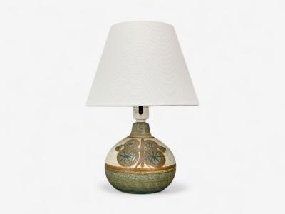  S holm Stent j Soholm ceramics S holm Keramik Danish Modern Beige Stoneware Table Lamp Denmark 1960s