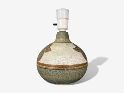  S holm Stent j Soholm ceramics S holm Keramik Danish Modern Beige Stoneware Table Lamp Denmark 1960s