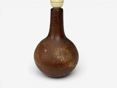  S holm Stent j Soholm ceramics S holm Stent j Danish Modern Table Lamp Burnt Orange Ceramic Denmark 1960s