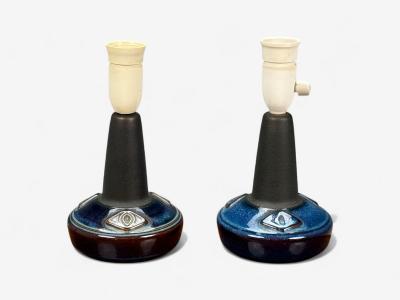  S holm Stent j Soholm ceramics S holm Stent j Glazed Stoneware Table Lamps Denmark 1970s