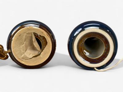  S holm Stent j Soholm ceramics S holm Stent j Glazed Stoneware Table Lamps Denmark 1970s