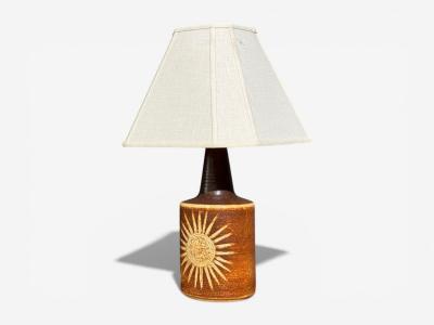  S holm Stent j Soholm ceramics S holm Stent j Table Lamp Brown Glazed Stoneware Denmark 1960s