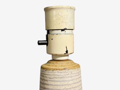  S holm Stent j Soholm ceramics Svend Aage Jensen Table Lamps Beige Stoneware Denmark 1960s