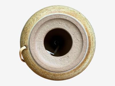  S holm Stent j Soholm ceramics Svend Aage Jensen Table Lamps Beige Stoneware Denmark 1960s