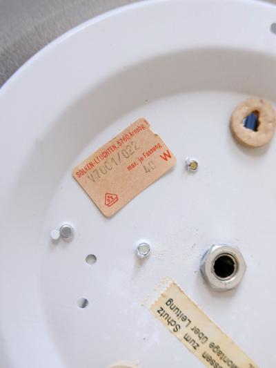  S lken Leuchten Mid Century Modern Textured Glass Ceiling Lamp by S lken Leuchten Germany 1970s