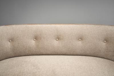  S ren Willadsen Curved Two Seater Sofa by S ren Willadsen Denmark 1940s