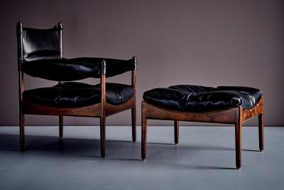  S ren Willadsen M belfabrik Modus Lounge Chair with matching Ottoman designed by Kristian Solmer Vedel