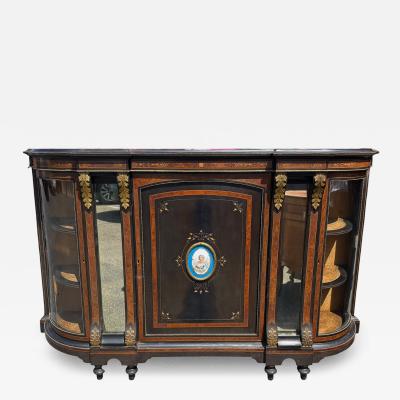  S vres Porcelain Manufacture Nationale de S vres Antique French Ebonized Credenza Side Cabinet W Sevres Plaque