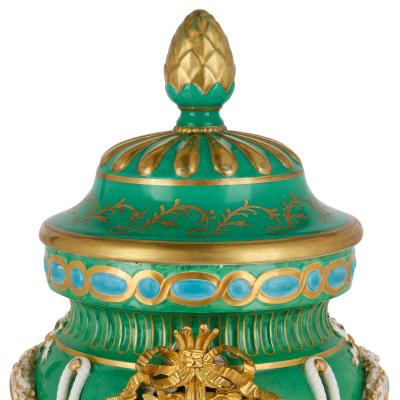  S vres Porcelain Manufacture Nationale de S vres Antique French S vres style ormolu mounted porcelain mantel clock