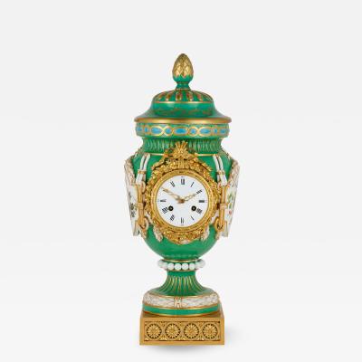  S vres Porcelain Manufacture Nationale de S vres Antique French S vres style ormolu mounted porcelain mantel clock