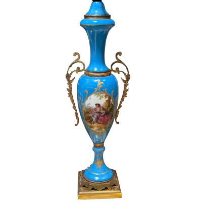  S vres Porcelain Manufacture Nationale de S vres Antique Sevres Blue Scenic Porcelain Urn Now Table Lamp