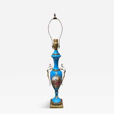 S vres Porcelain Manufacture Nationale de S vres Antique Sevres Blue Scenic Porcelain Urn Now Table Lamp