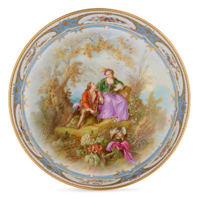  S vres Porcelain Manufacture Nationale de S vres Antique blue S vres porcelain centrepiece