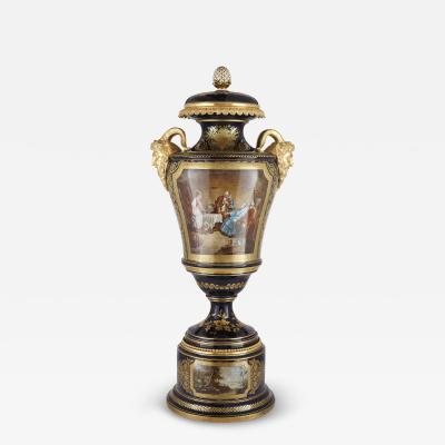  S vres Porcelain Manufacture Nationale de S vres Gilt bronze mounted porcelain vase in the manner of S vres