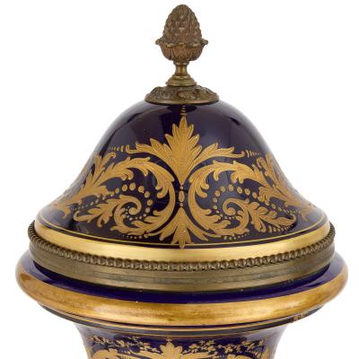  S vres Porcelain Manufacture Nationale de S vres Large and Impressive Pair of Ormolu Mounted S vres Style Porcelain Vases
