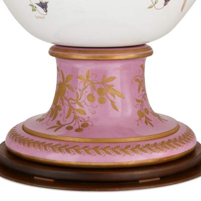  S vres Porcelain Manufacture Nationale de S vres Monumental S vres Pink Ground Vase with Winged Muse by Charles Barriat