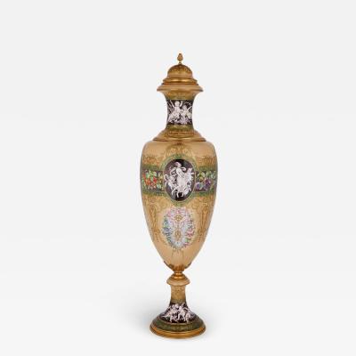  S vres Porcelain Manufacture Nationale de S vres Monumental S vres style ormolu mounted porcelain vase of the Four Seasons