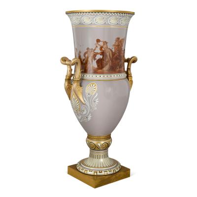  S vres Porcelain Manufacture Nationale de S vres Monumental antique S vres porcelain Neoclassical style vase with mauve ground