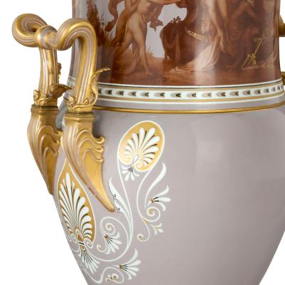  S vres Porcelain Manufacture Nationale de S vres Monumental antique S vres porcelain Neoclassical style vase with mauve ground