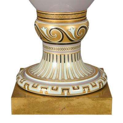  S vres Porcelain Manufacture Nationale de S vres Monumental antique S vres porcelain Neoclassical style vase with mauve ground