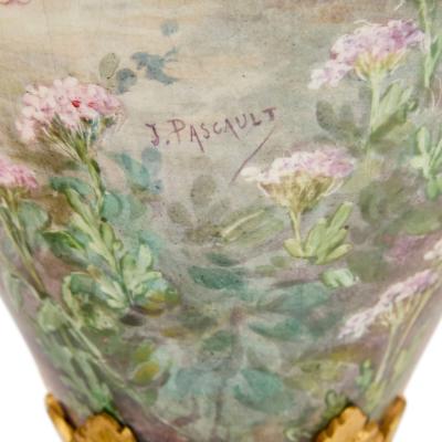  S vres Porcelain Manufacture Nationale de S vres Pair of Large S vres Style Porcelain and Ormolu Vases