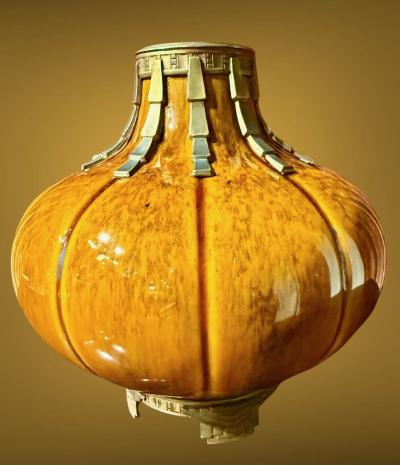  S vres Porcelain Manufacture Nationale de S vres S vres Ceramic Vase with Patinated Metal Mounts by Paul Milet France 1920s