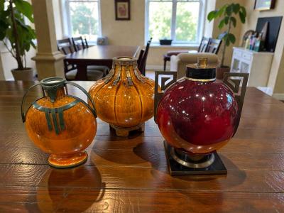  S vres Porcelain Manufacture Nationale de S vres S vres Ceramic Vase with Patinated Metal Mounts by Paul Milet France 1920s