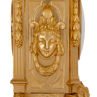 S vres Porcelain Manufacture Nationale de S vres S vres style porcelain and gilt bronze three piece clock set