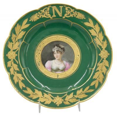  S vres Porcelain Manufacture Nationale de S vres Set of 3 French Victorian Sevres Porcelain Plates