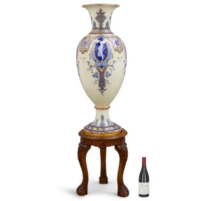  S vres Porcelain Manufacture Nationale de S vres Very large antique S vres p te sur p te porcelain vase with stand
