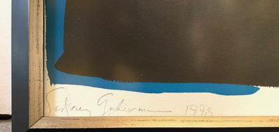  SIDNEY GUBERMAN PAIR OF ABSTRACT GOAUCHE BY SIDNEY GUBERMAN