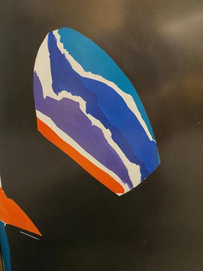  SIDNEY GUBERMAN PAIR OF ABSTRACT GOAUCHE BY SIDNEY GUBERMAN