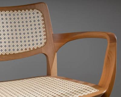  SIMONINI AURORA SA2 NATURAL SOLID WOOD NT CANING BACK AND SEAT